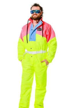 how to write product descriptions that sell - The Face Melter neon one-piece ski suit