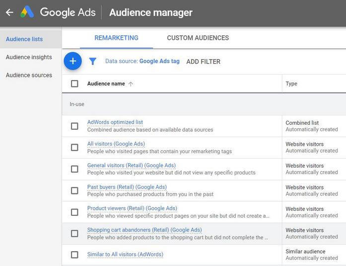 Google Ads Audience Manager
