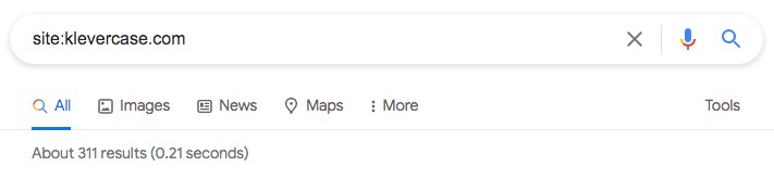 Klevercase.com has 311indexed pages